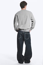 Mattes Hellgrau-Melange - Klassisches Sweatshirt - 2