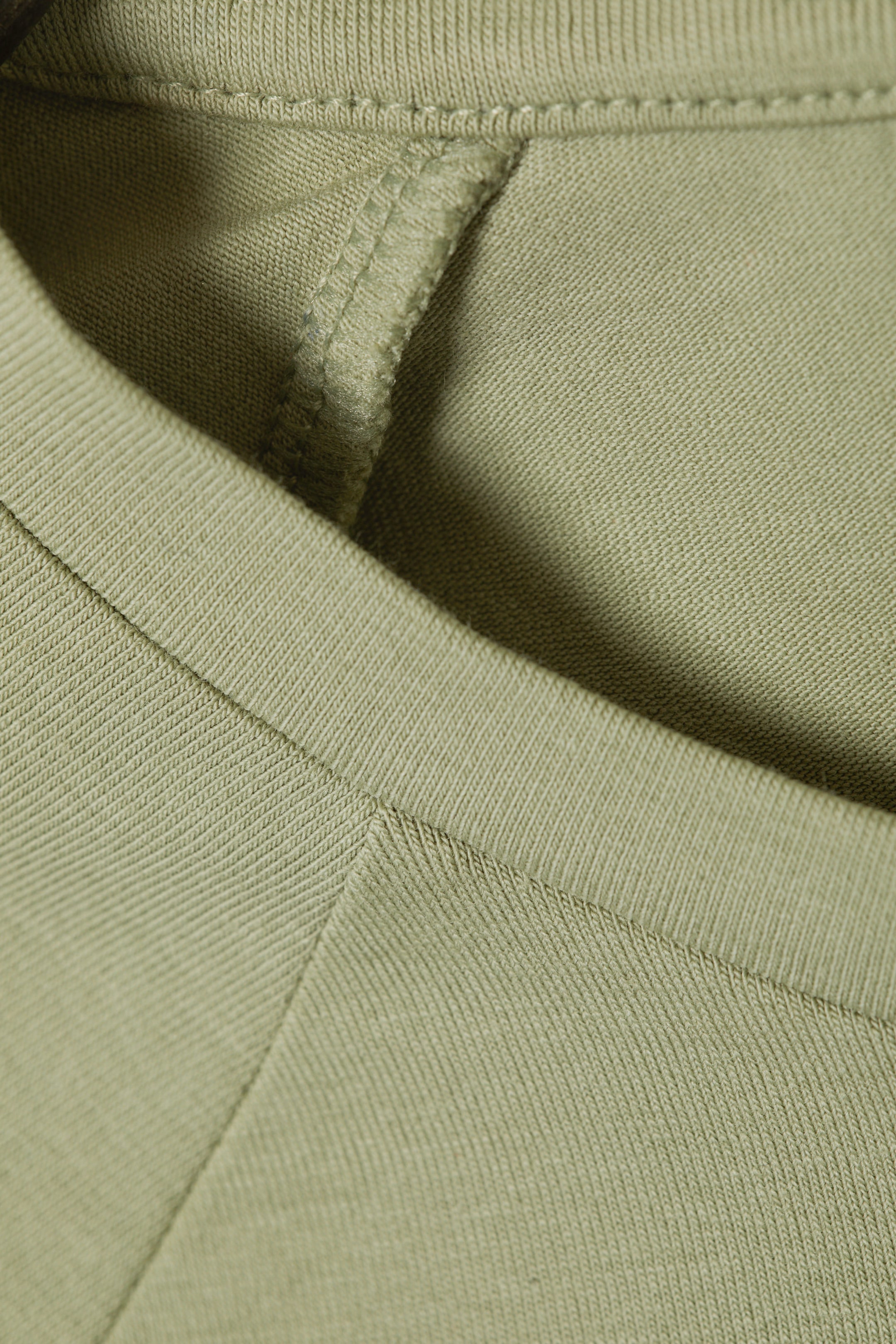 Light Khaki Green - Short Sleeve Fitted Top - 2