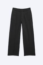 Washed Black - Loose Front Crease Sweatpants - 4