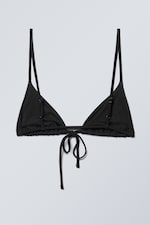 Black - Triangle Bikini Top - 4
