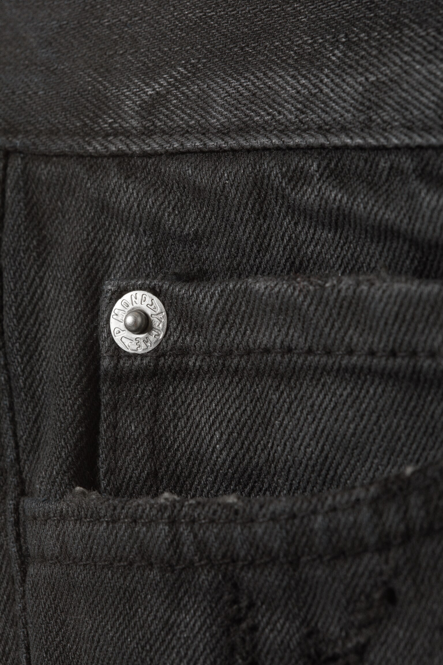 CM x LB Issue Rigid Coated Unisex Jeans - Coated Black - 2