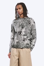 Taupe foncé - Psychédélique - T-shirt carré graphique à manches longues Great - 0