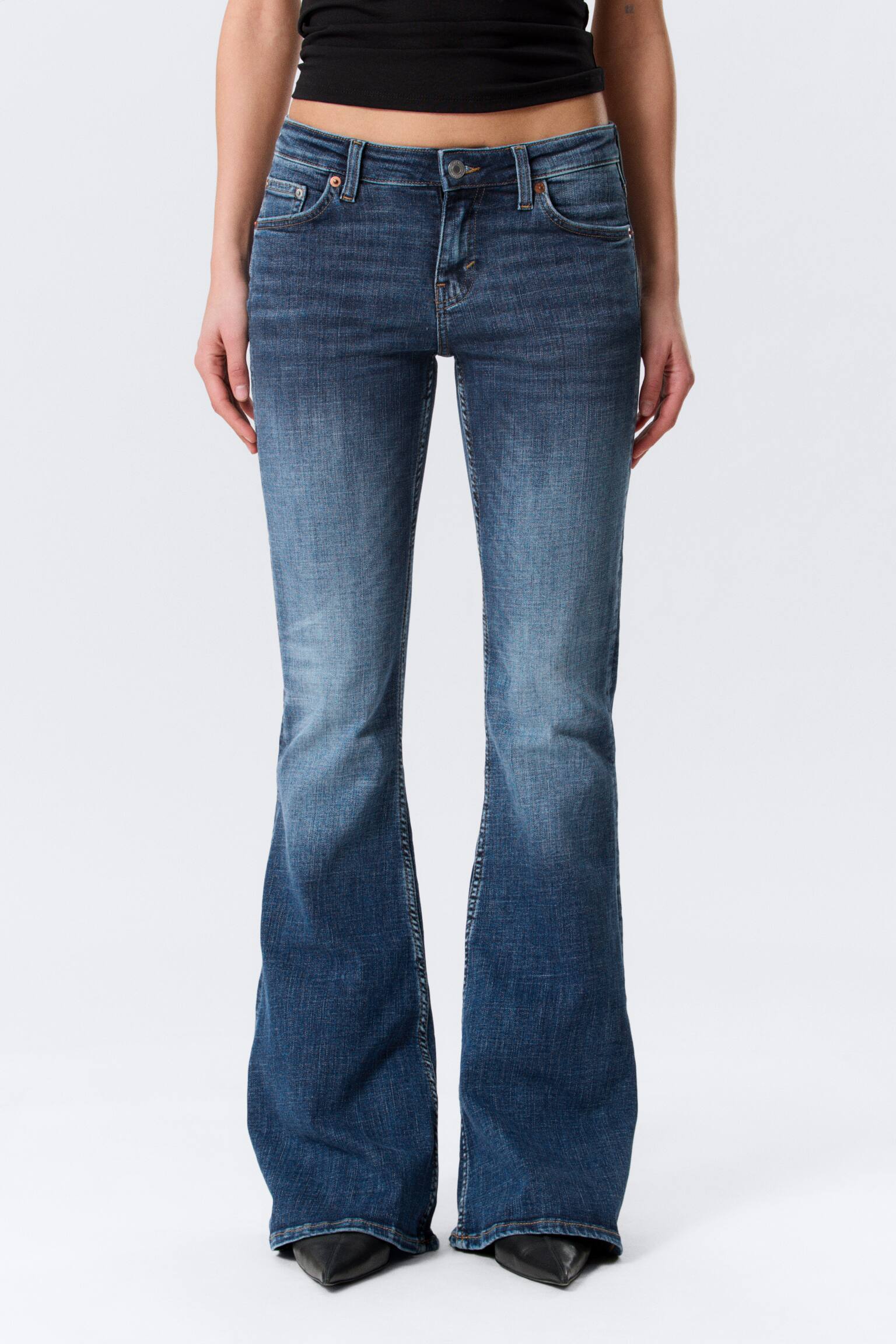 Katsumi low waist slim flared leg jeans - Peak Blue - Mellanblå/Climb Blue - Ljusblå/Phantom Black - Svart/Desert Blue - Mörkblå - 3