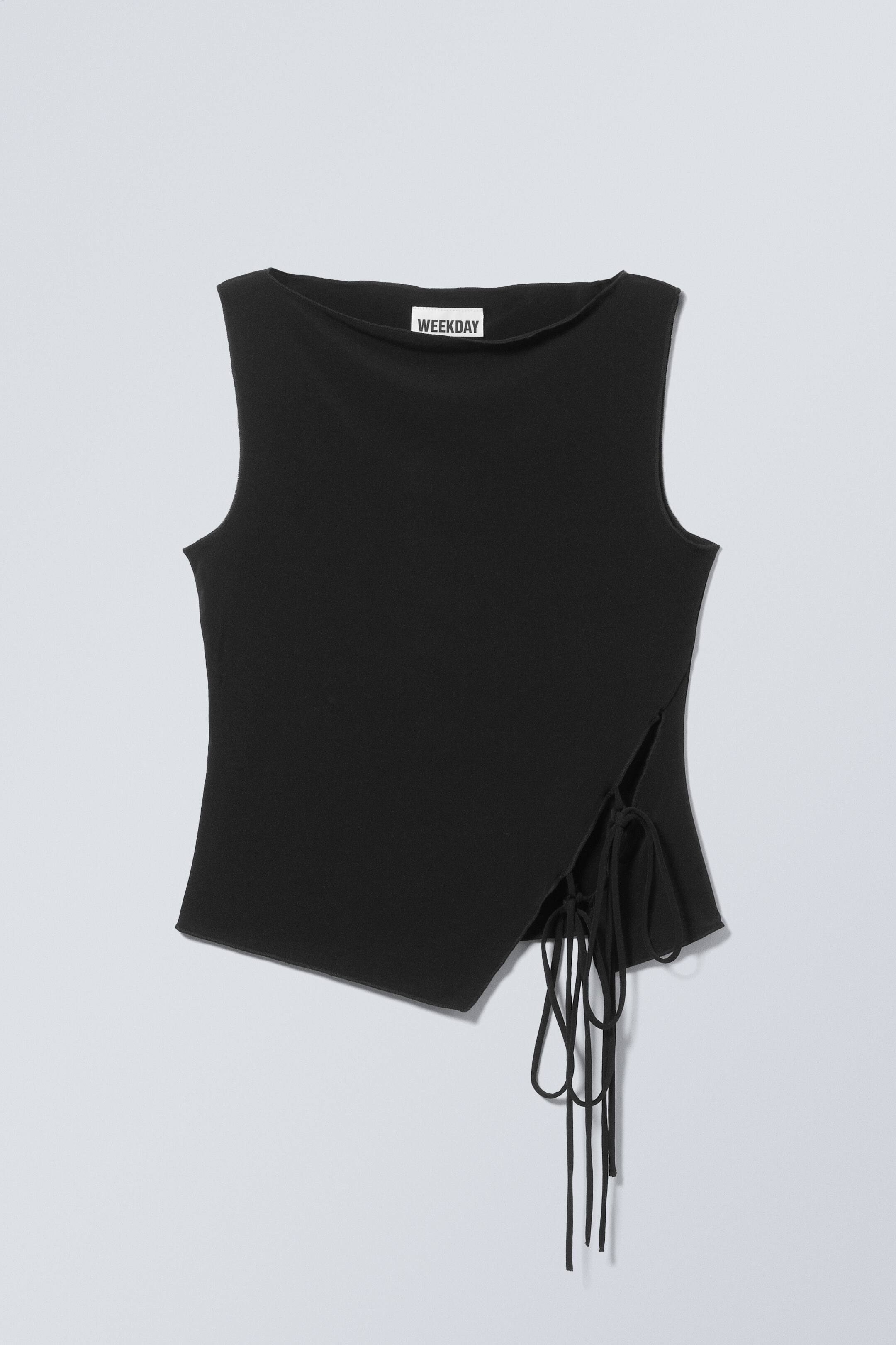 Größeres Bild anzeigen: Ärmelloses Top mit seitlicher Schnürung - Schwarz - Ladies | H&M AT 1