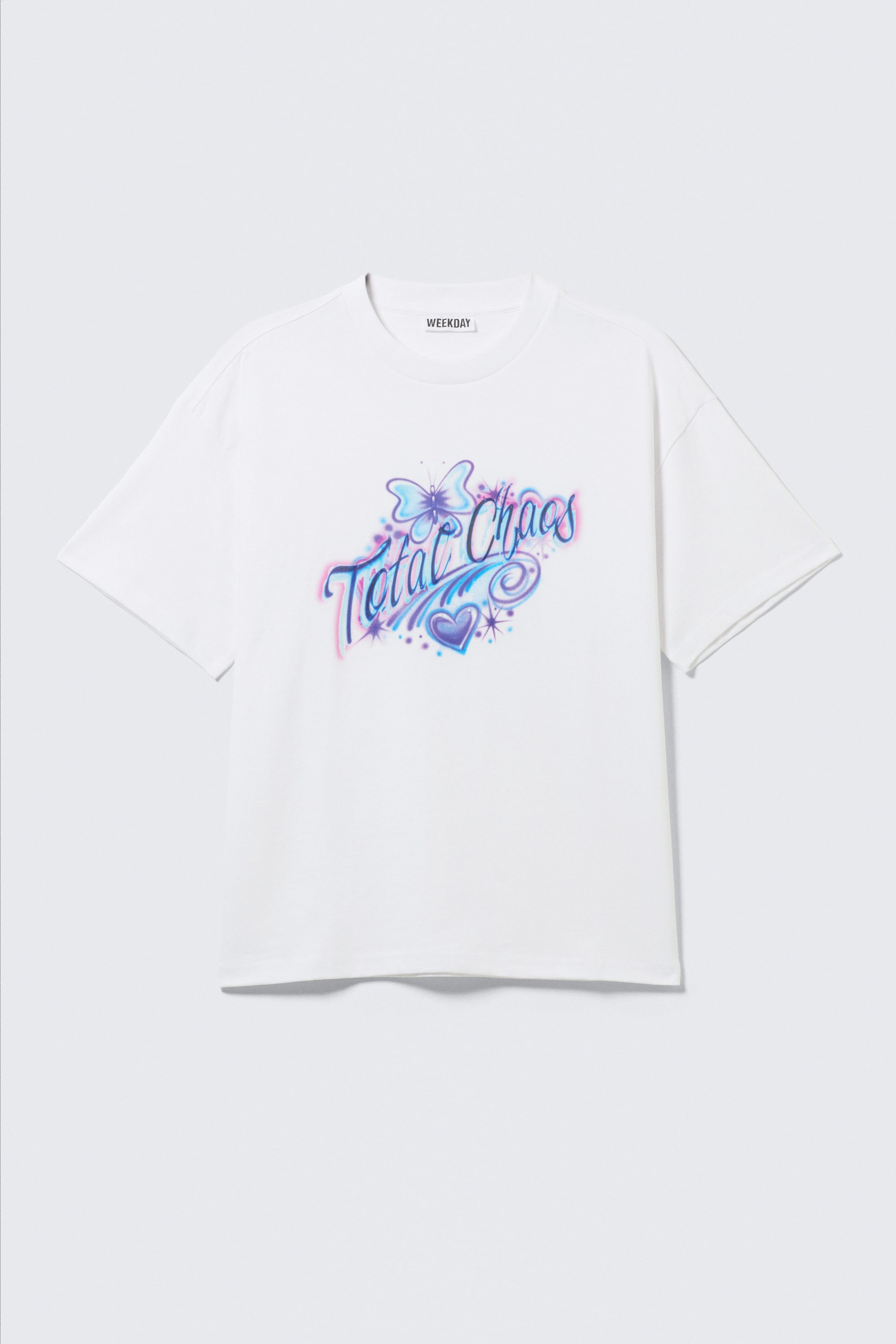 Blanc - Total Chaos - T-shirt carré à imprimé graphique Great - 1