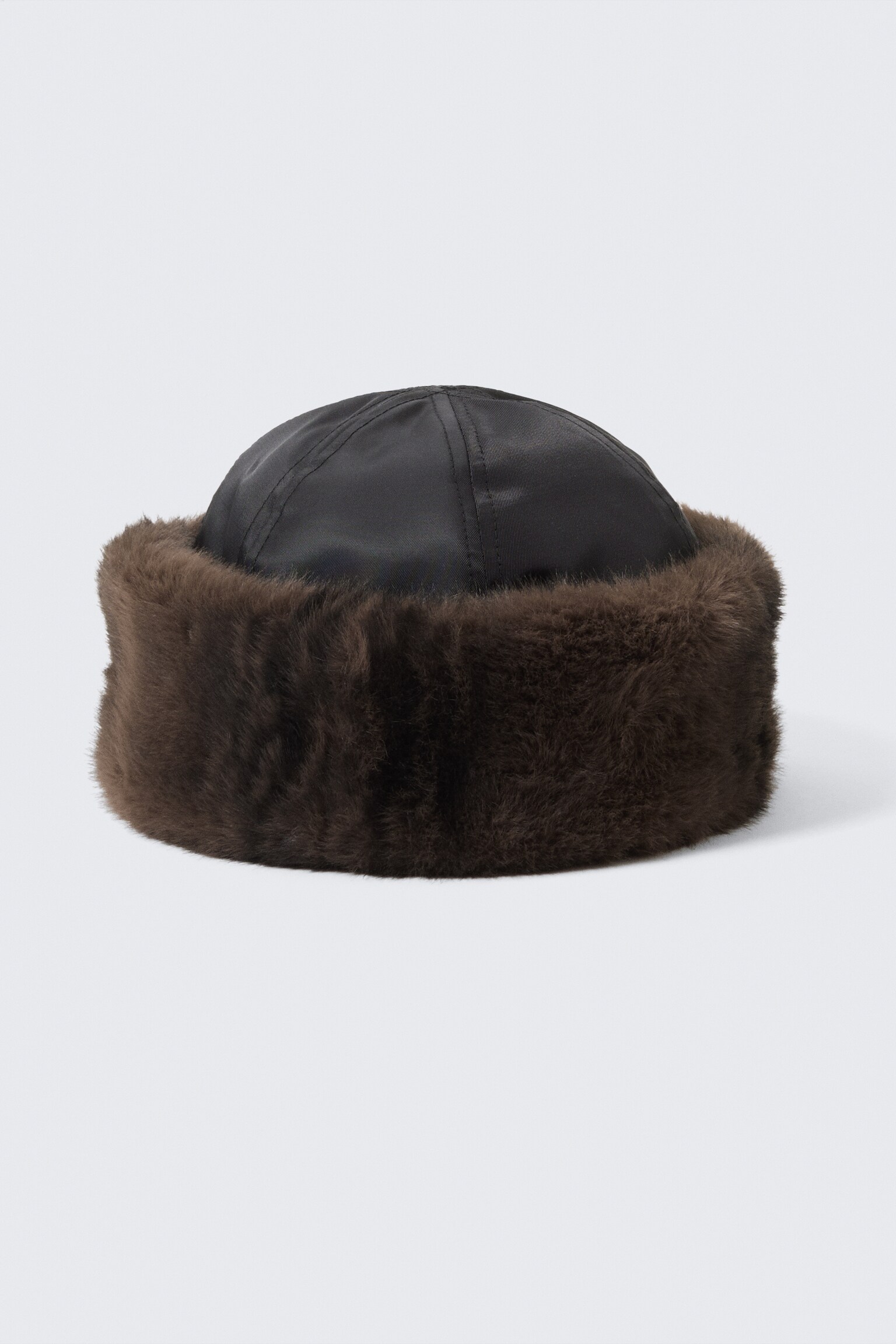 Faux Fur Hat - Negro/Negro/Black/Marrón
