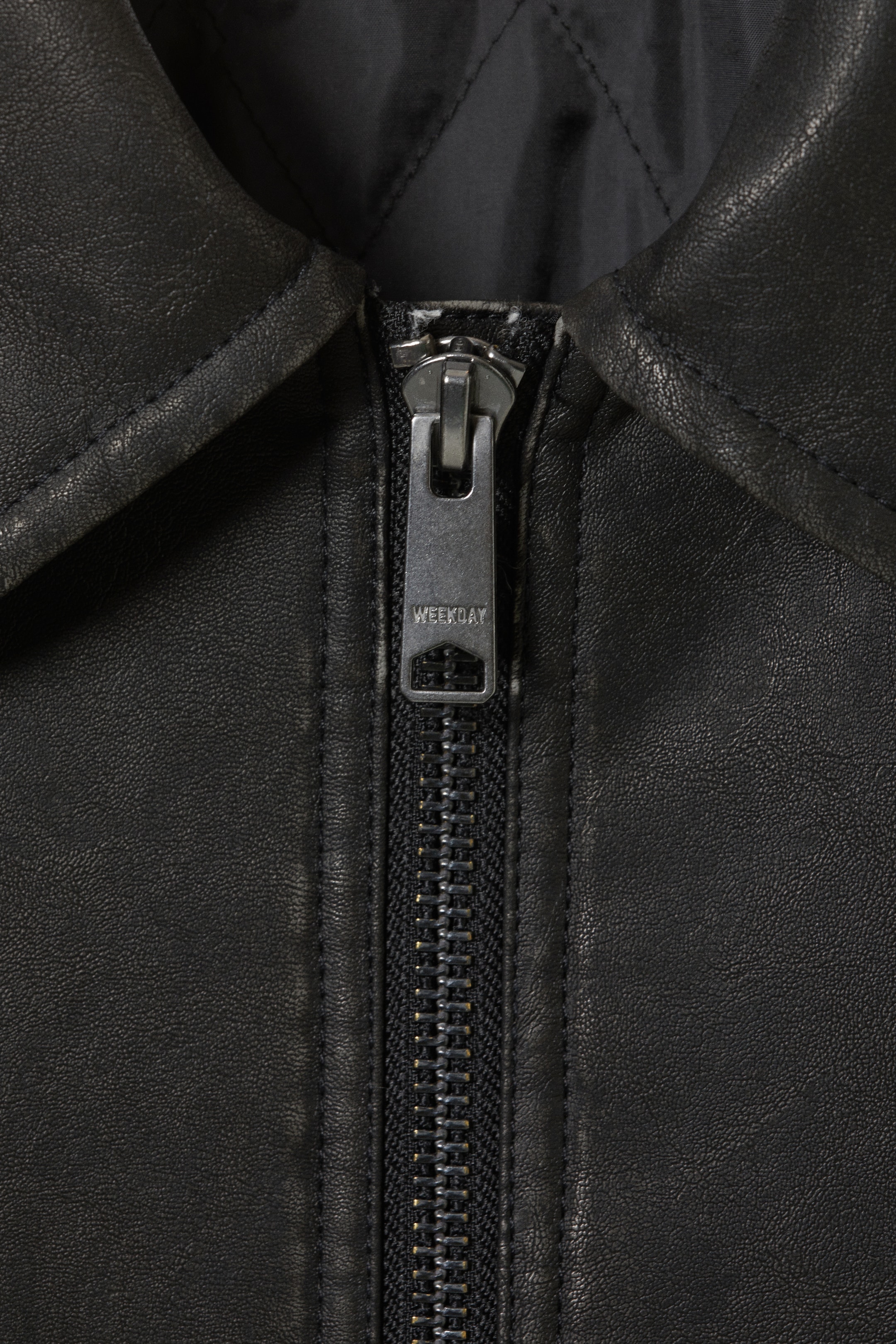 View larger image: Shrunken Faux Leather Jacket - Black - Men | H&M GB 2