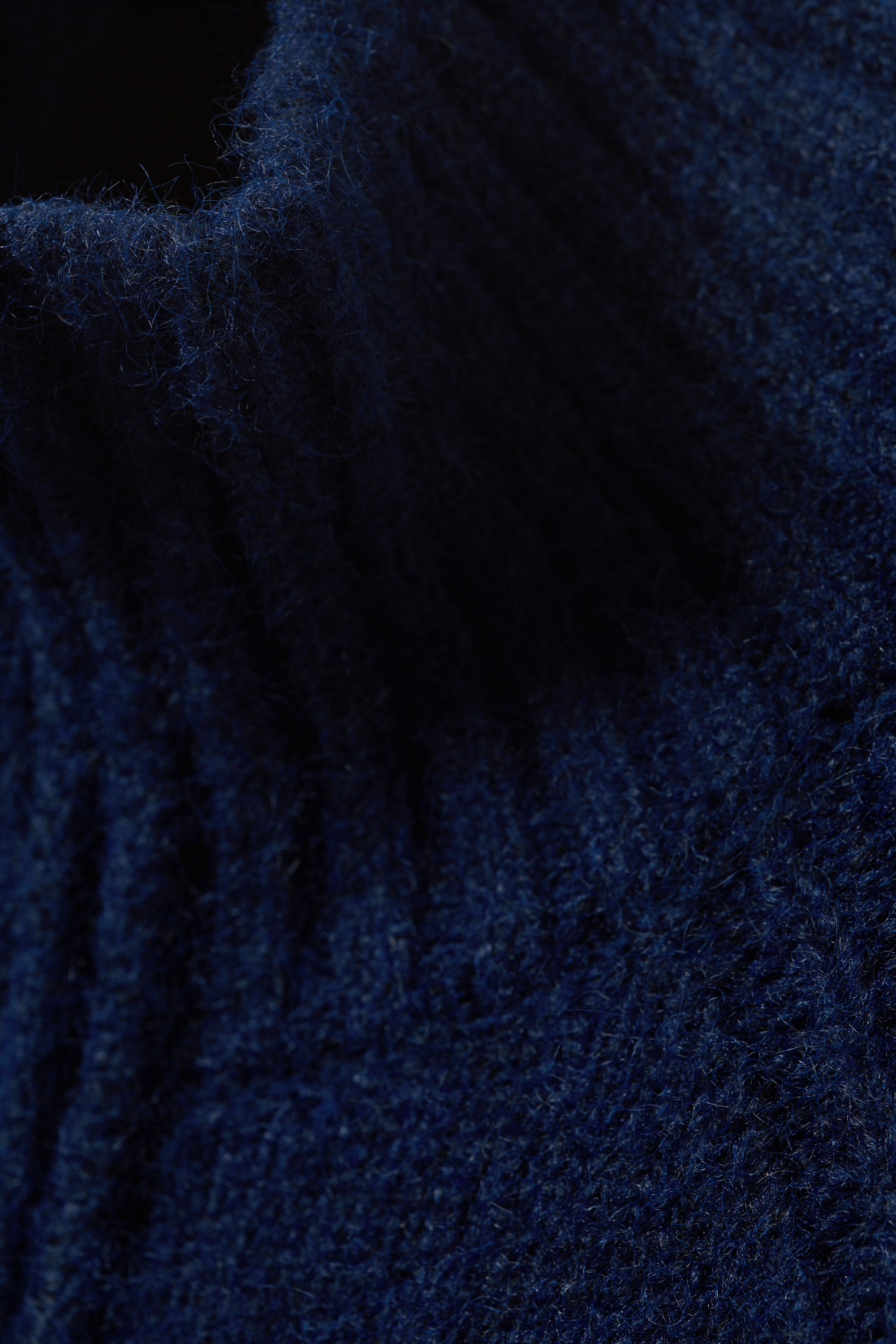 Mélange bleu marine foncé - Cardigan zippé ajusté en maille douce - 3