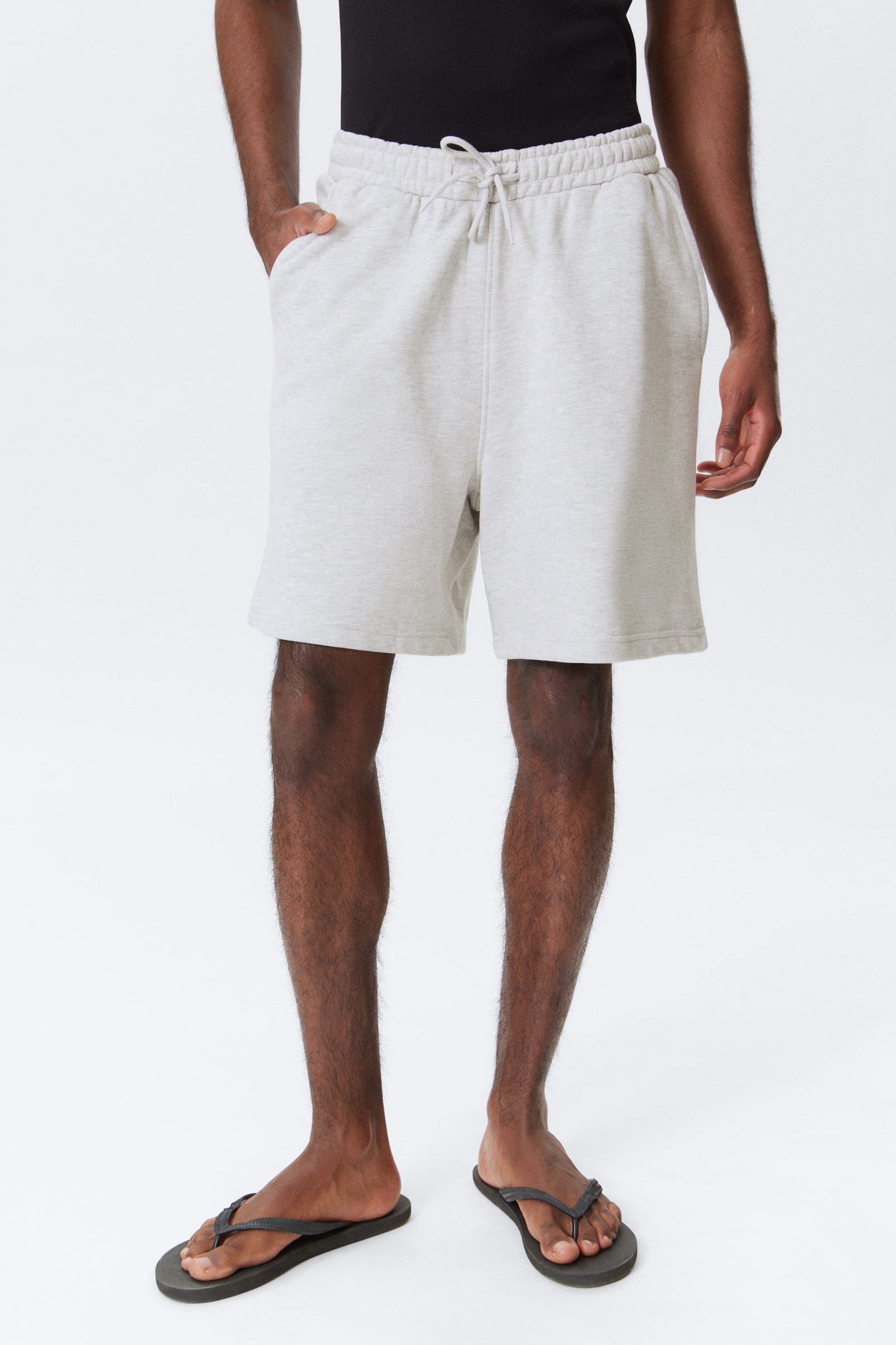 #AFAFAF - Relaxte Frottee-Shorts - 2