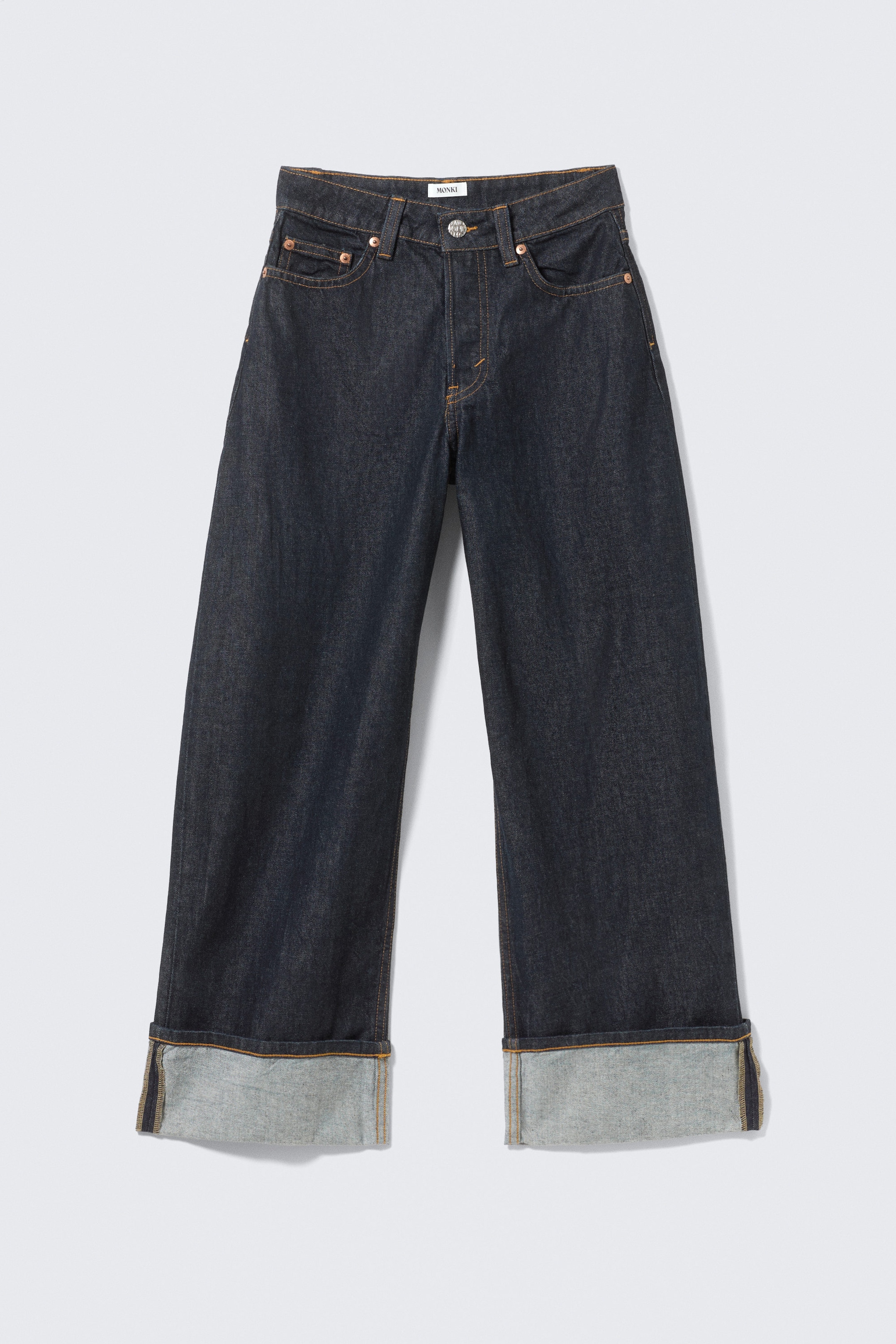 Blue Rinse - Dark Blue - Peggy Low Rise Loose Baggy Leg Jeans - 5