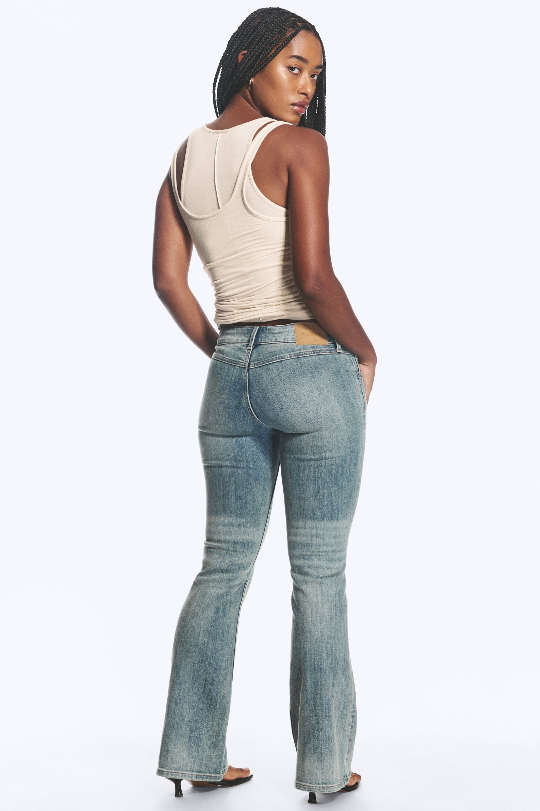Gloria Blue - Bleu moyen - jean bootcut skinny taille basse Hour - 3
