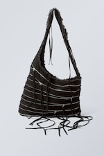 Svart - Jeansväska med dragkedjor - 0