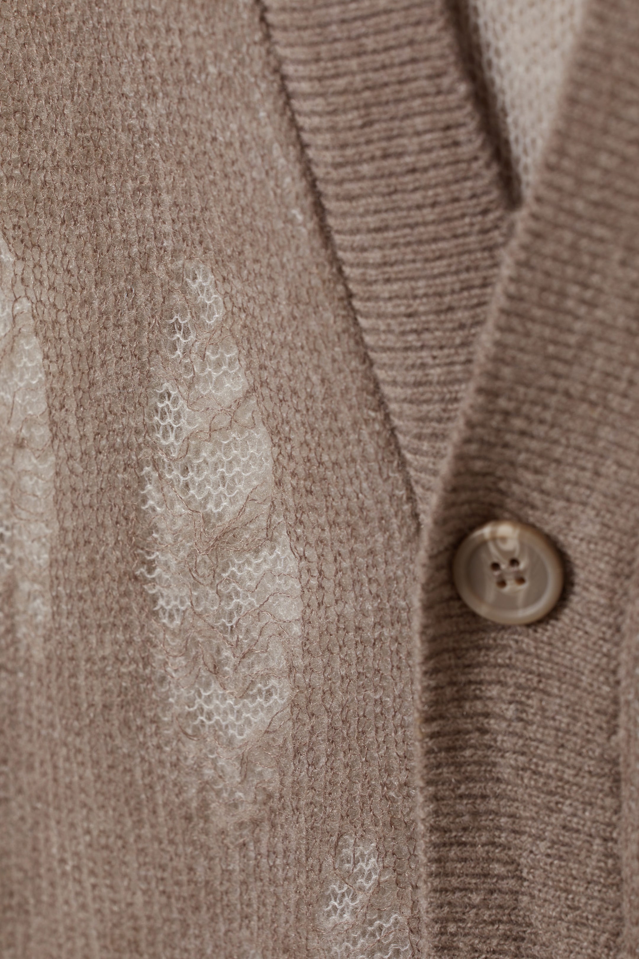 Distressed Beige - Festival Cardigan - 1