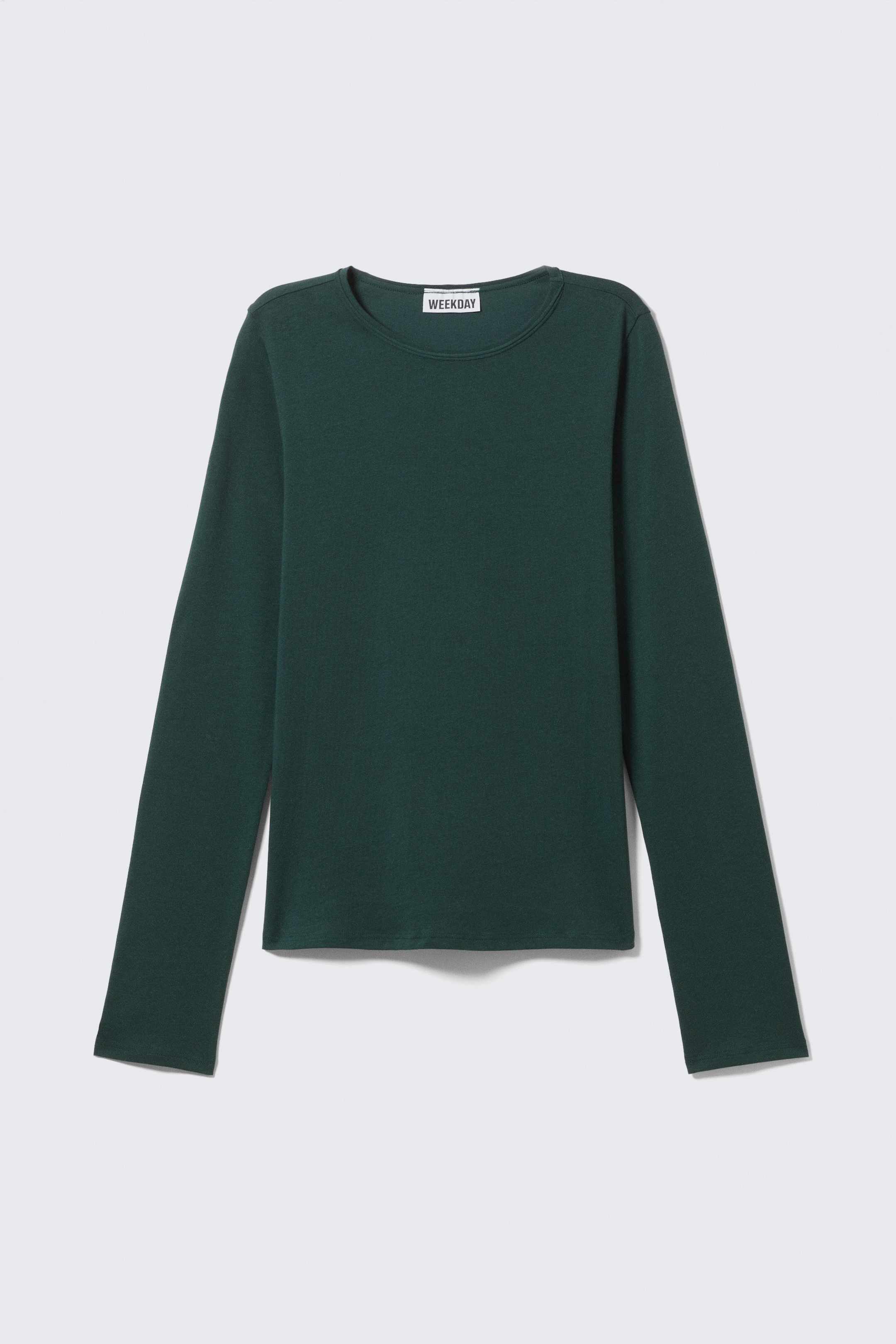 Vis større bilde: Myk langermet topp i bomullsjersey - Petrol - DAME | H&M NO 4