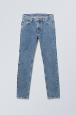 90s Blue - Mittelblau - Sunday Mid Waist Slim Tapered Jeans - 0