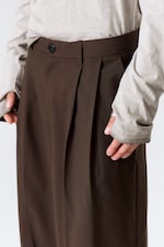 Dark Brown - Nate Loose Fit Pleated Suit Trousers - 4