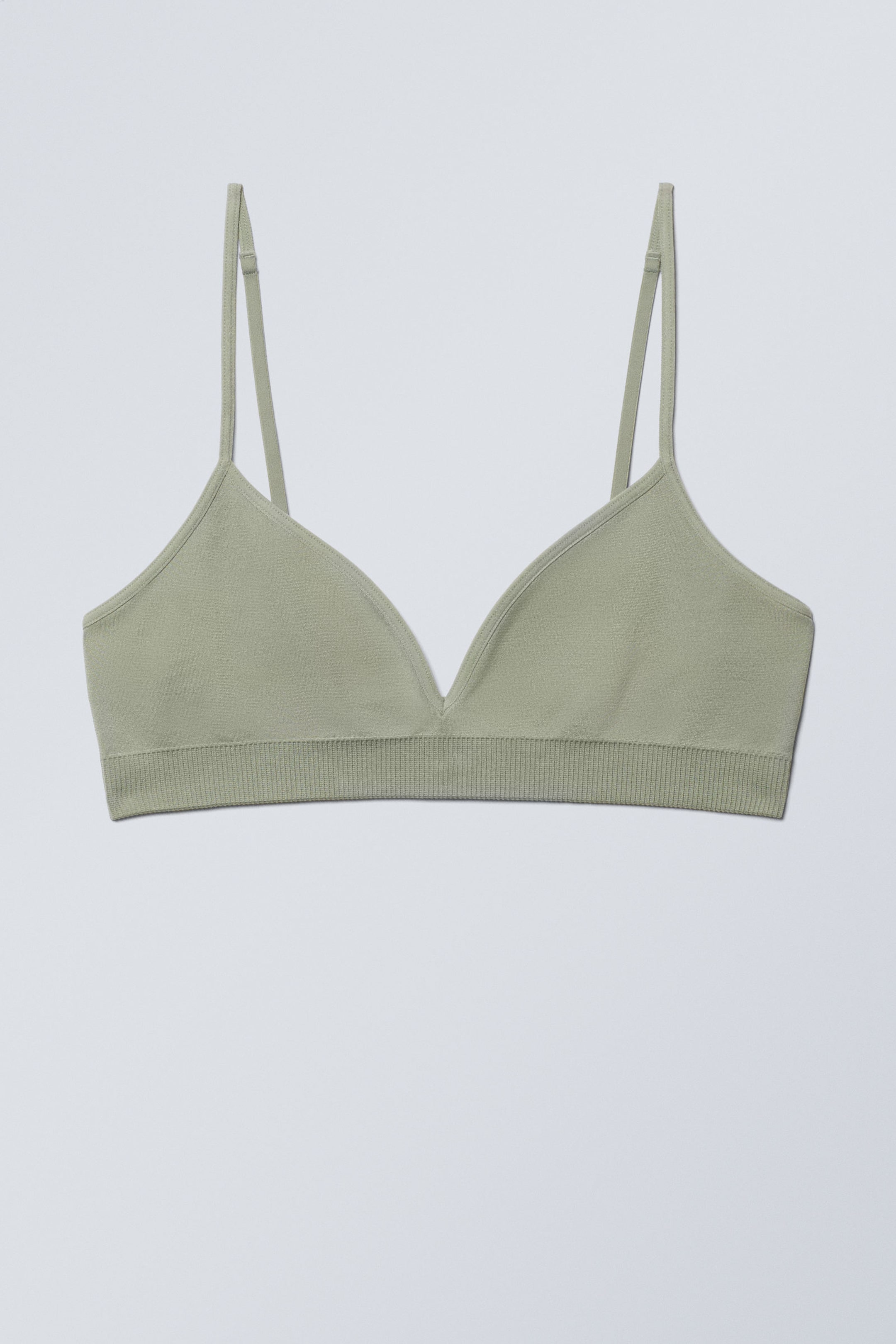 Light Dusty Khaki Green - Cat Soft Triangle Bra - 0