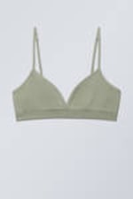 Light Dusty Khaki Green - Cat Soft Triangle Bra - 0
