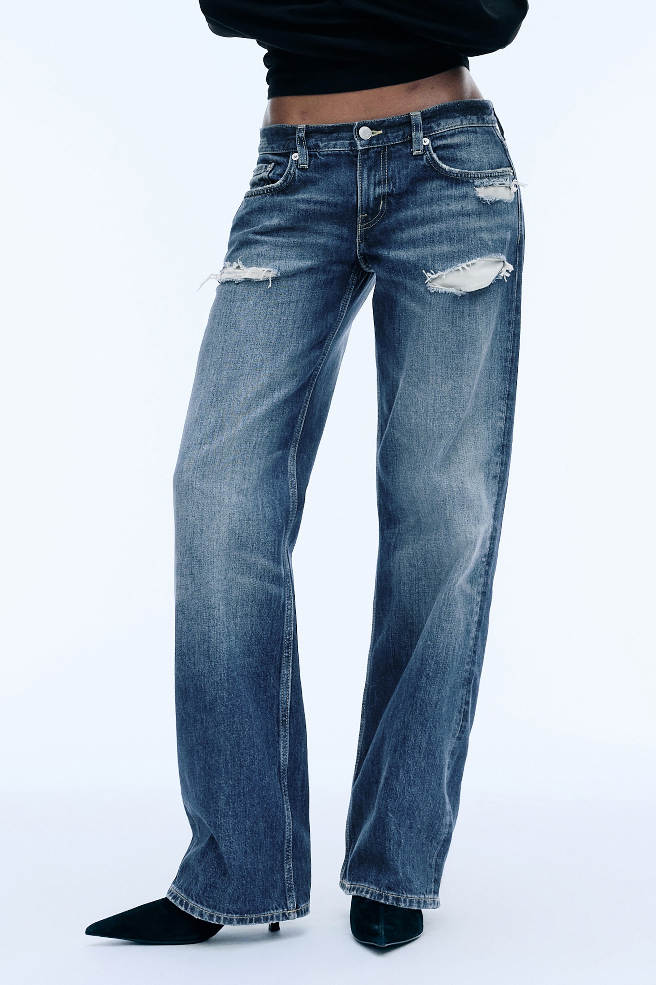 Mountain Blue - Mittelblau - AXIS LOW WAIST STRAIGHT SLIM JEANS - 2