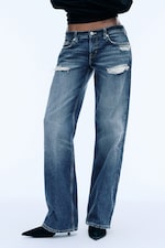 Mountain Blue – middels blå - AXIS LAV MIDJE RETTE SLIM-FIT-JEANS - 1