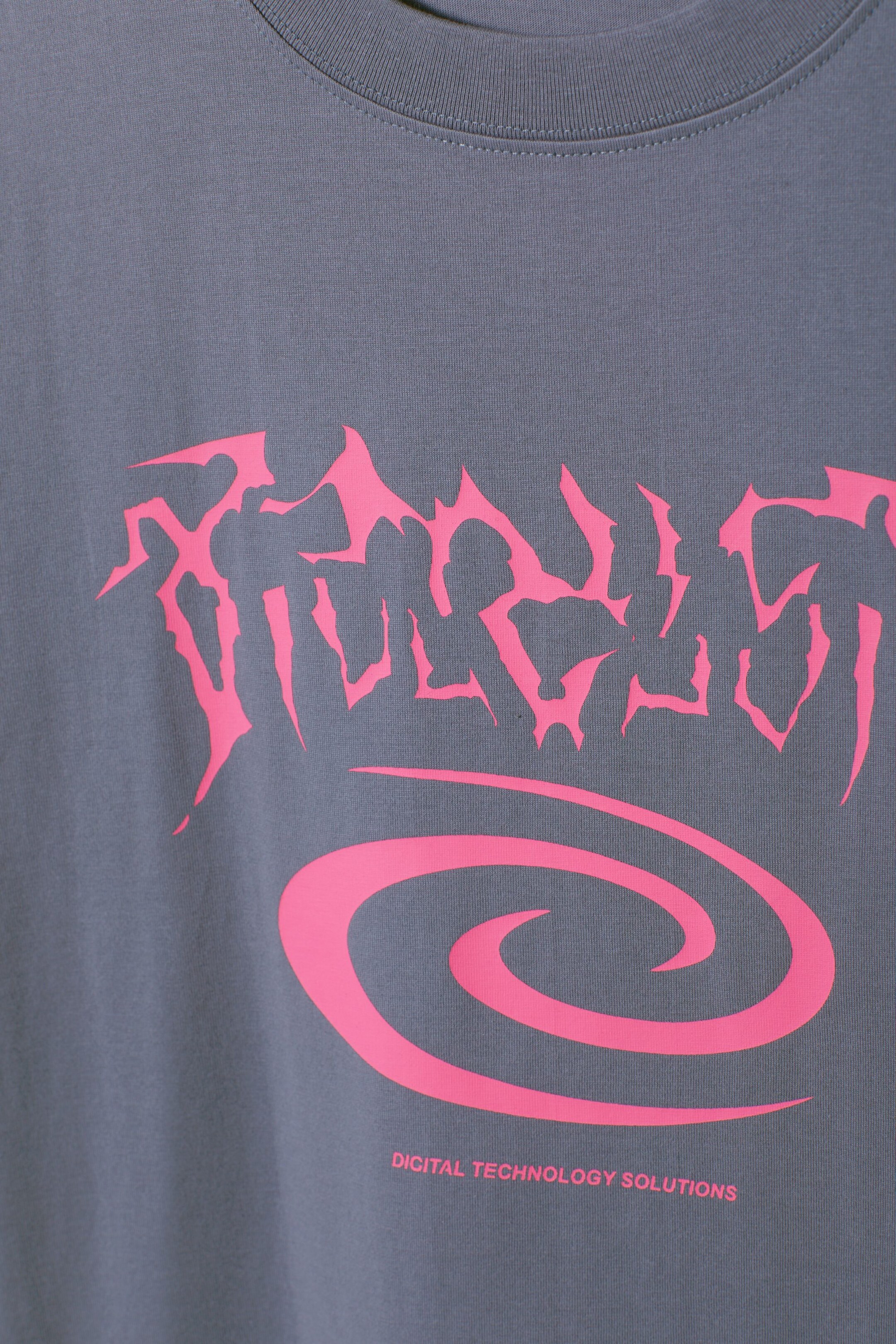 Pink artwork - Relaxed Graphic Printed Tee - 1