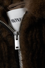 Fuzzy Brown - Faux Fur Hooded Zip Vest - 5