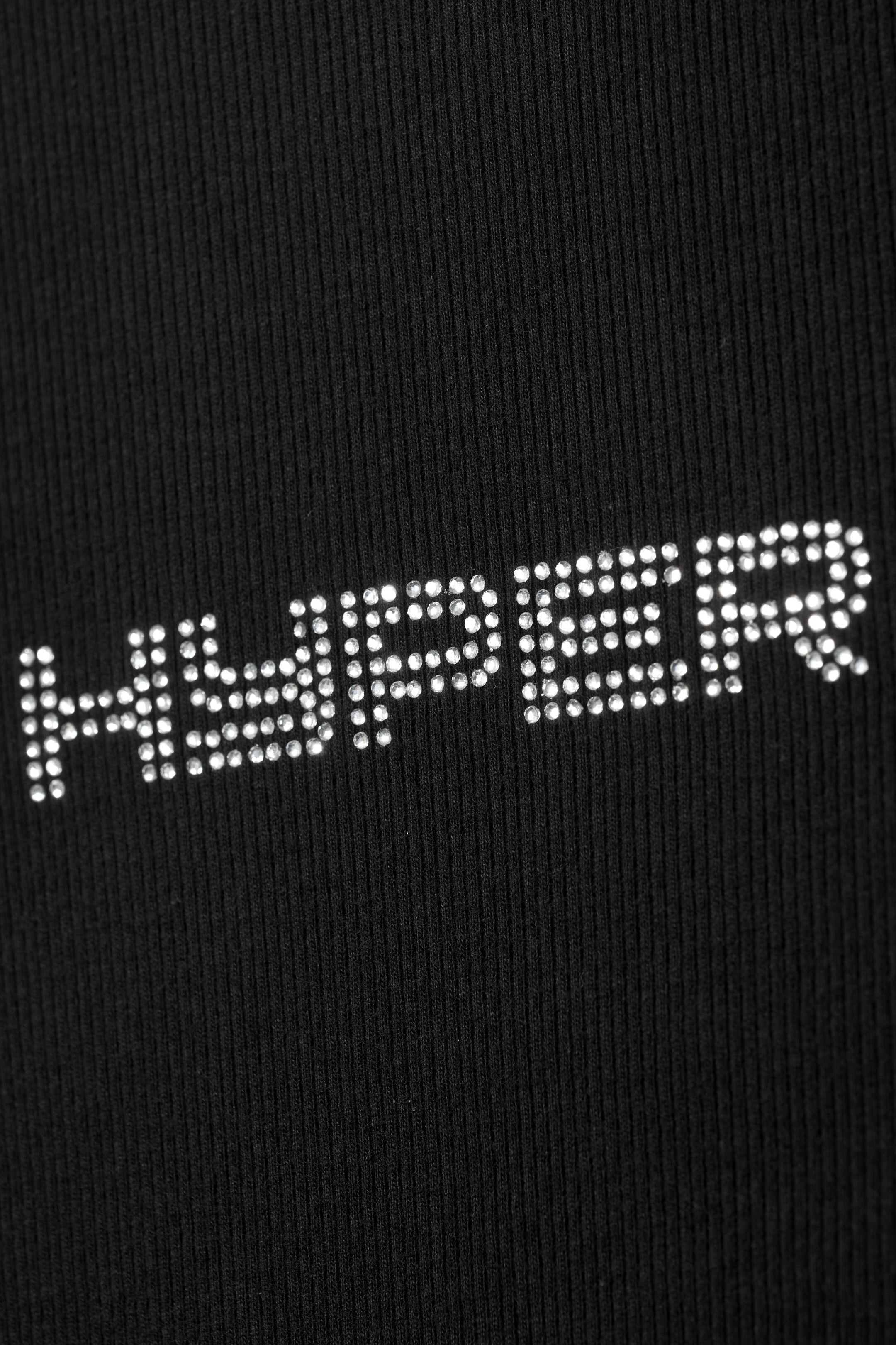 Black - Close Rhinestone T-Shirt - 1