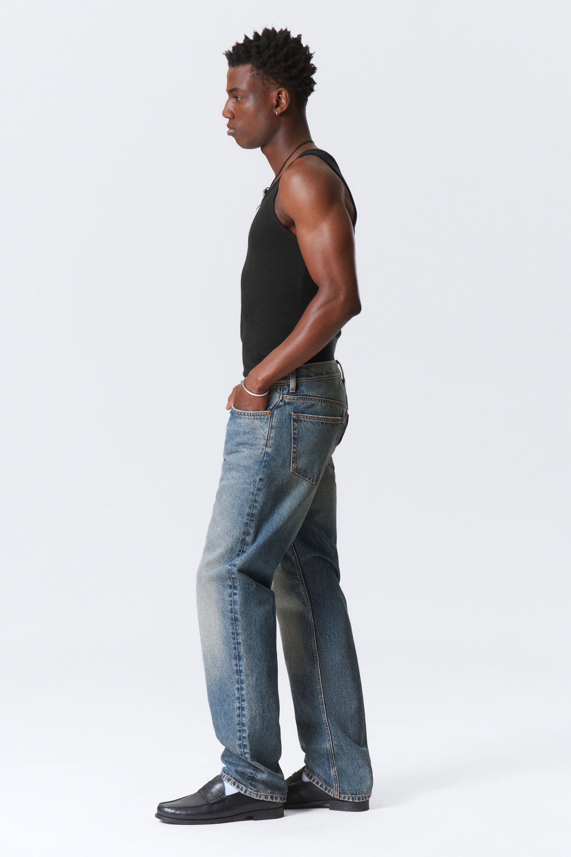 Iron Blue - Space Relaxed Straight Leg Jeans - 2