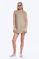 Beige - Mini-overgooier van katoenen canvas - 1