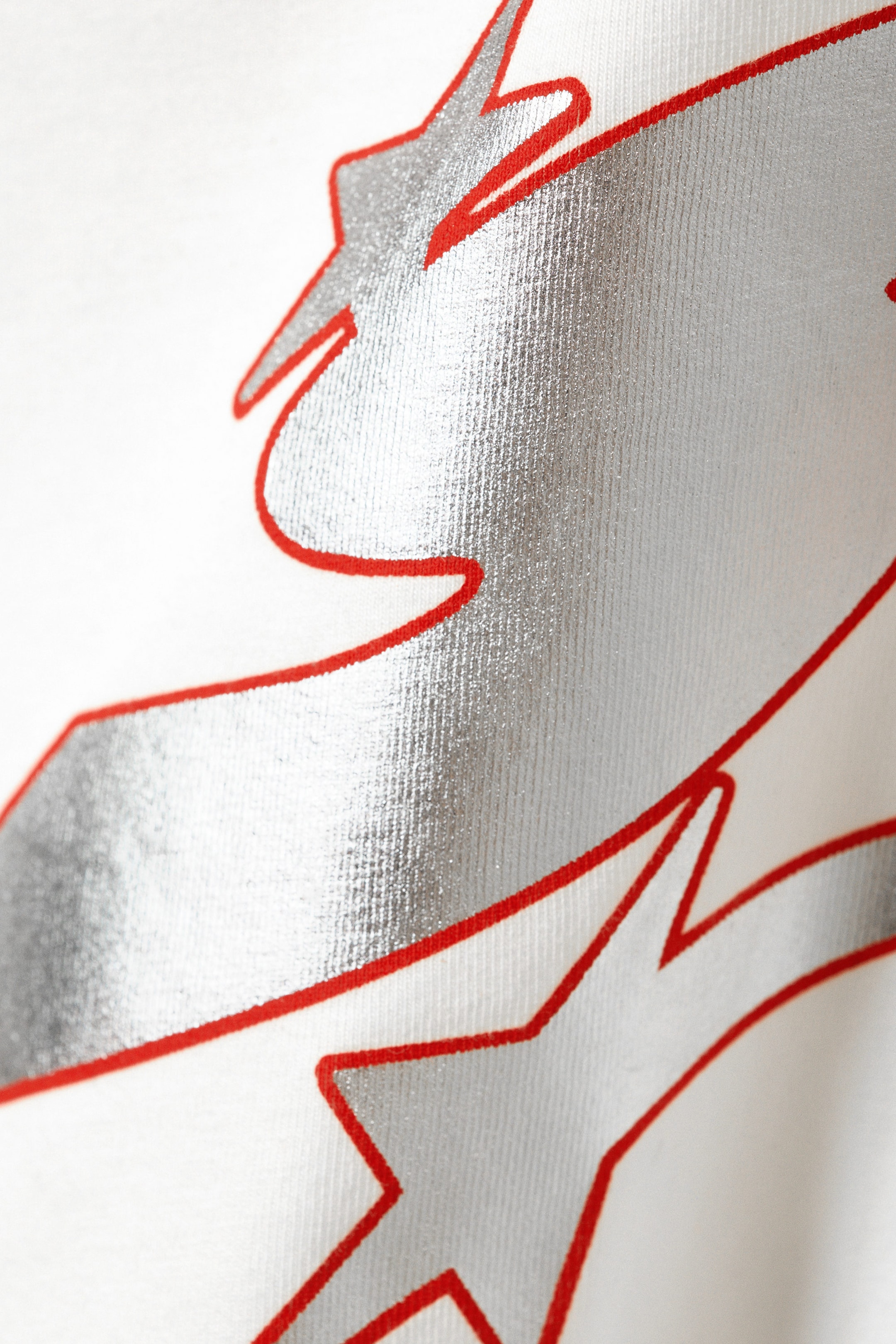 Off-white & Red - Tight Printed Short Sleeve Mini T-shirt - 1