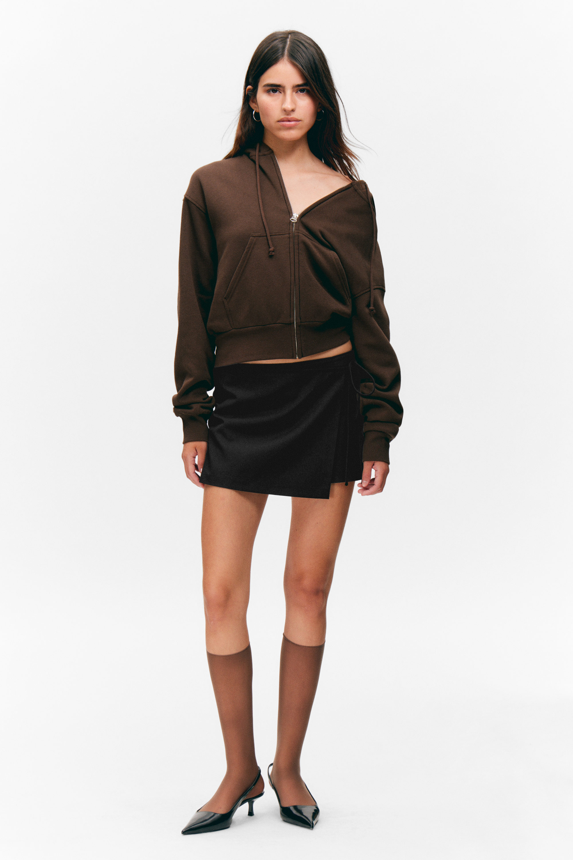 Black - Mini Wrap Skort - 2