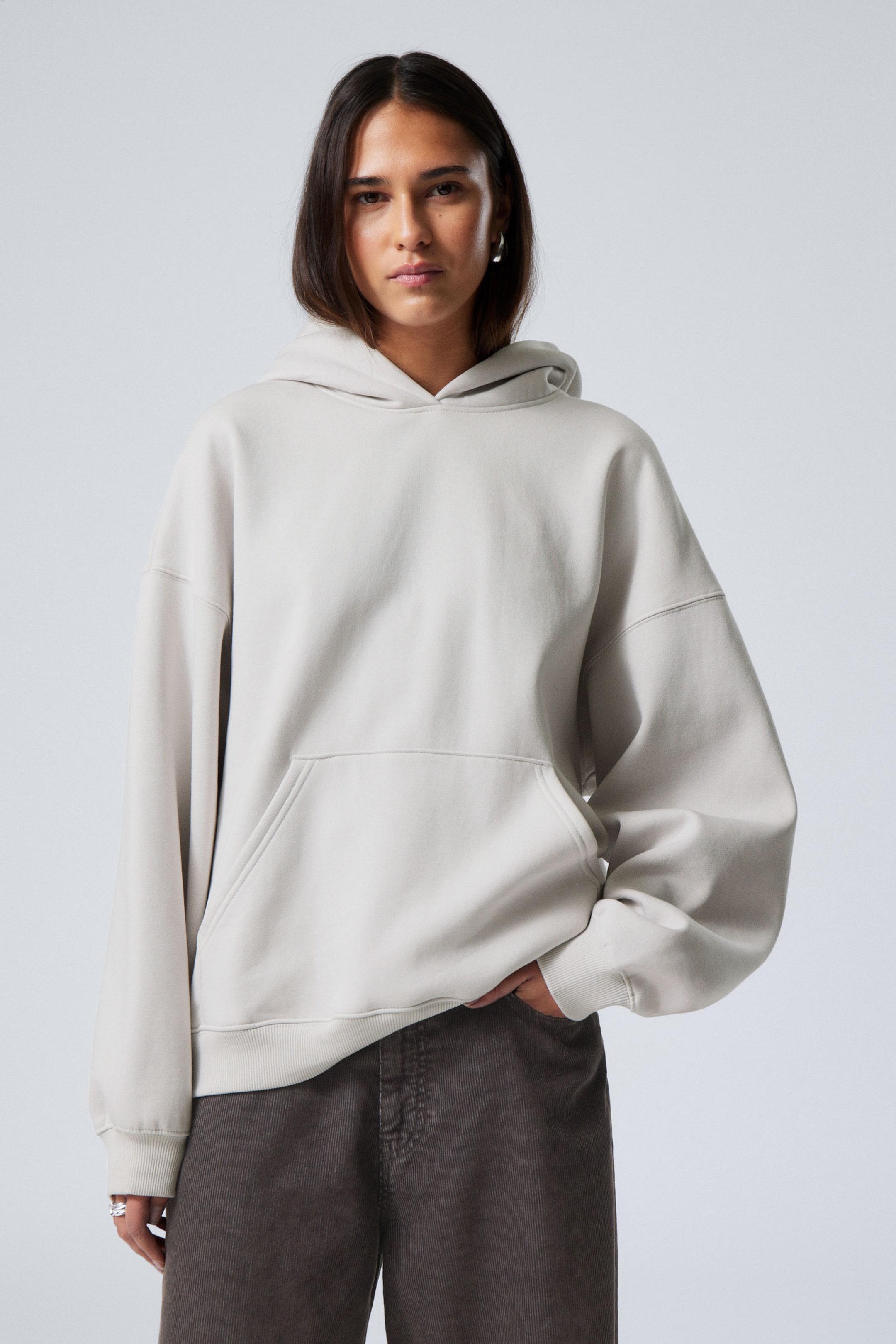 #E4E2DC - Schwerer Oversized-Hoodie - 1