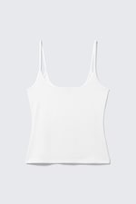 White - Slim Strap Tank Top - 3