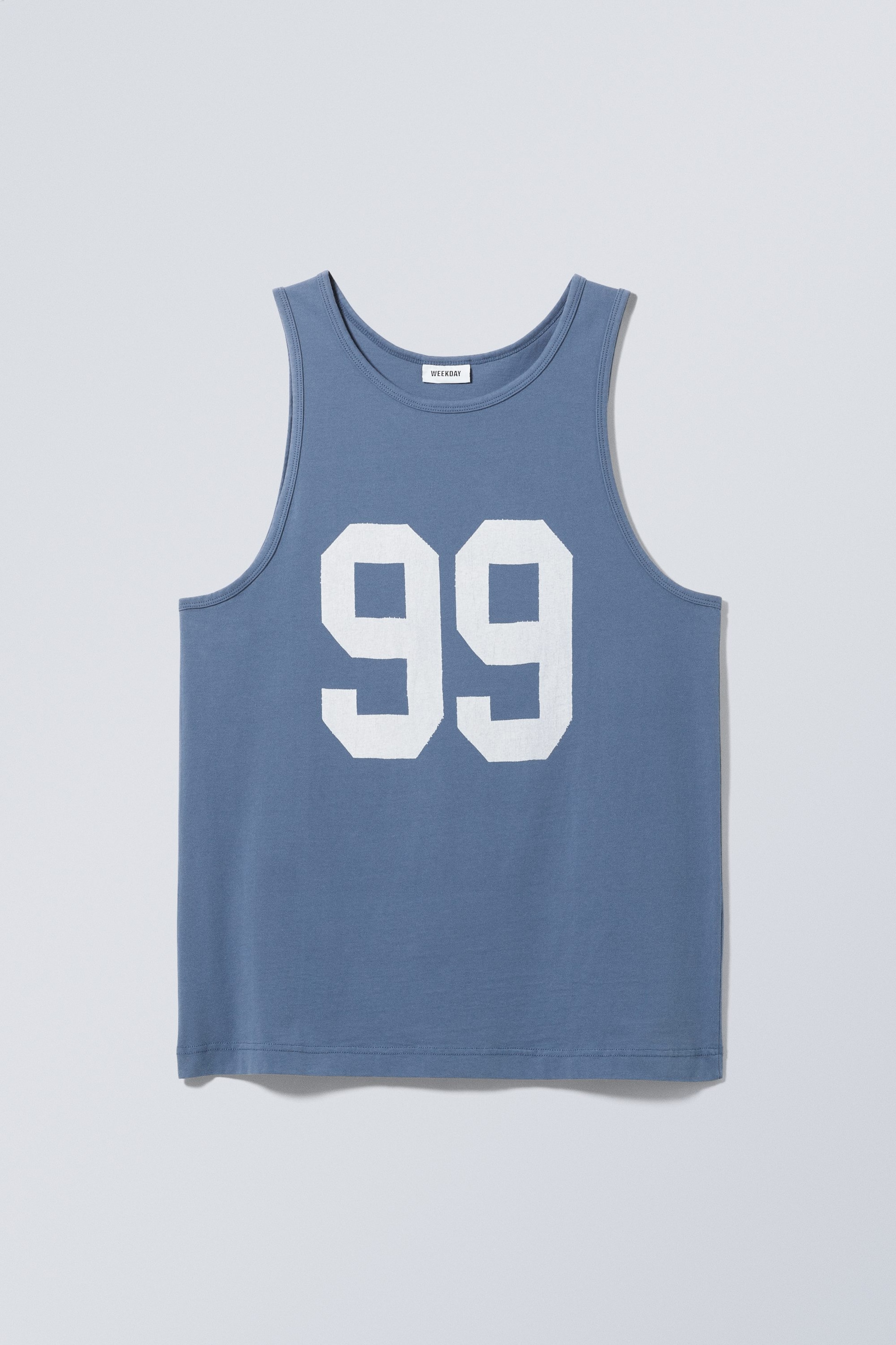 Blau/99 - Oversized-Trägertop mit Grafikprint - 0