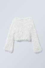 Light Mole - Leya Hairy Bell Sleeve Knitted Sweater - 0