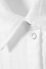 White - Slim Fit Short-Sleeved Crepe Shirt - 5