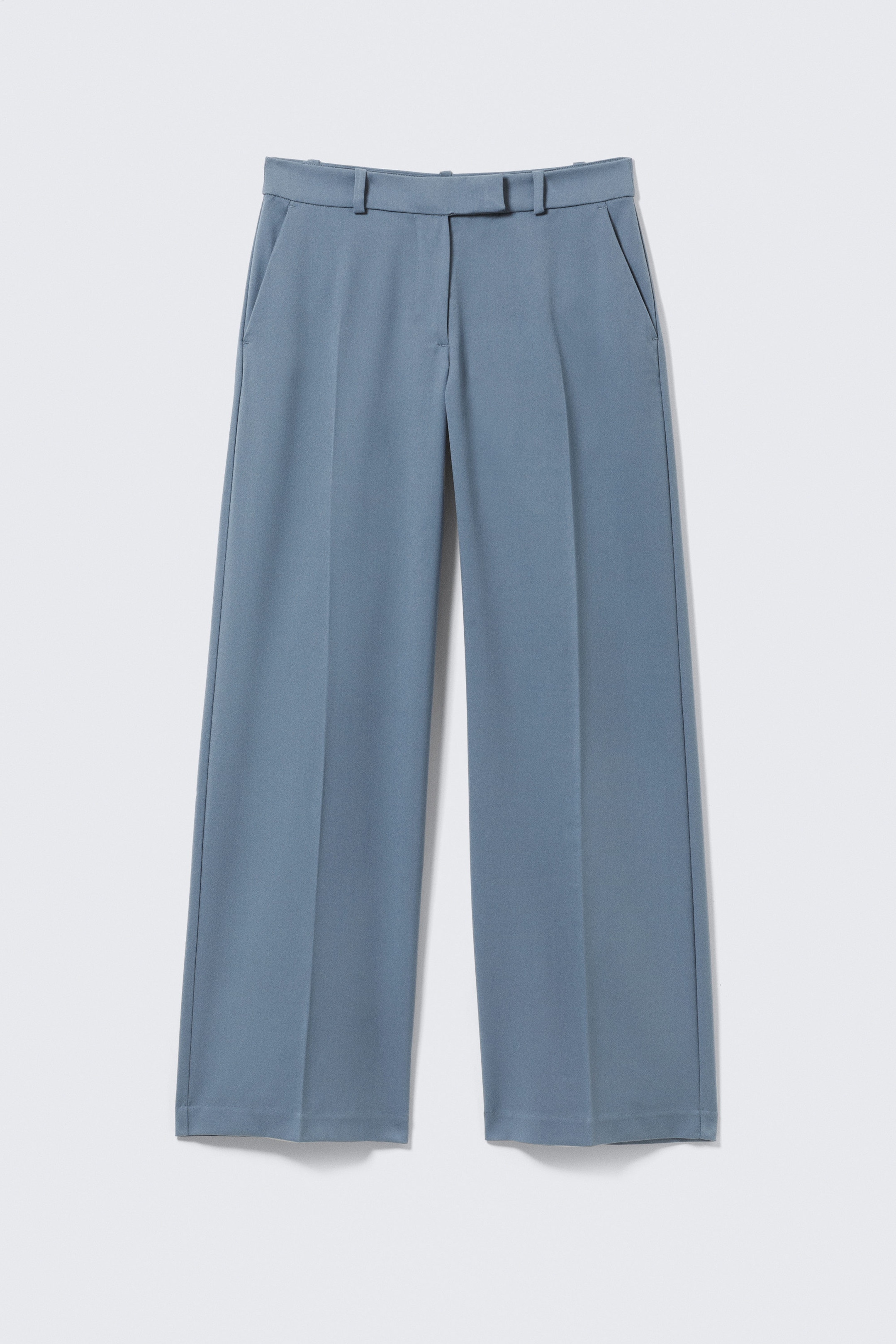 Dusty Blue - Low Rise Suiting Trousers - 4