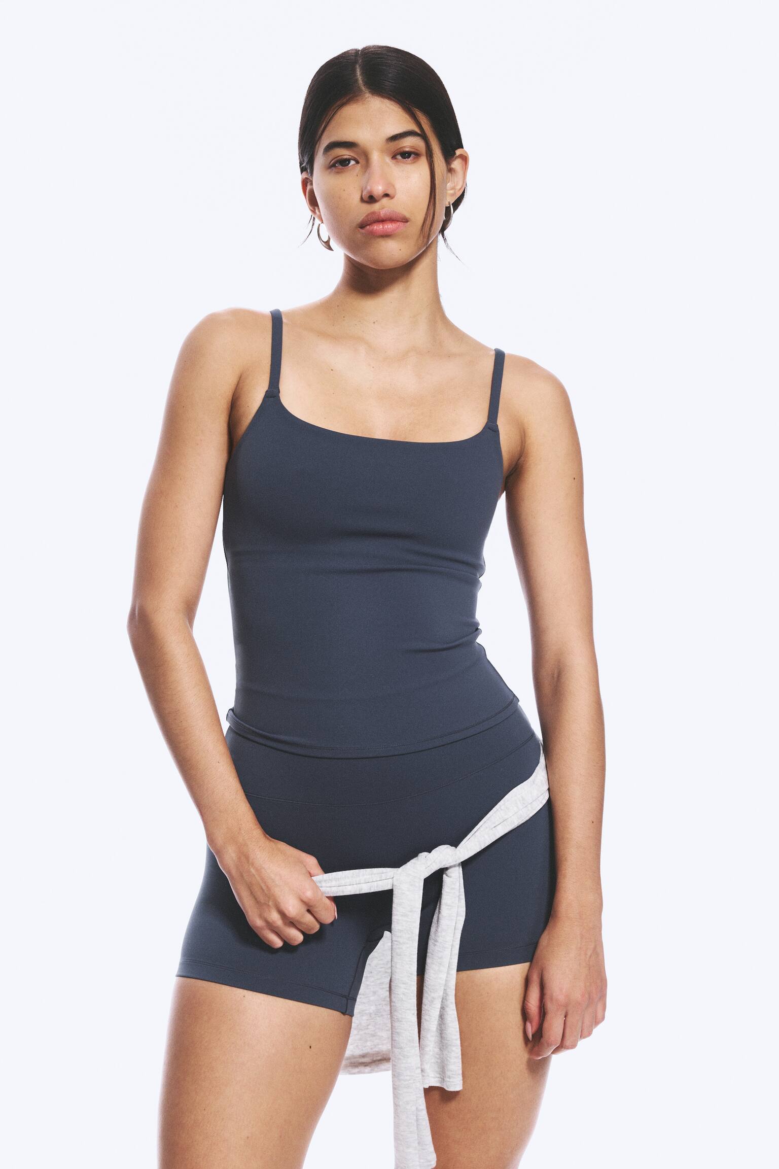 Top sportif à bretelles - Bleu marine - 1