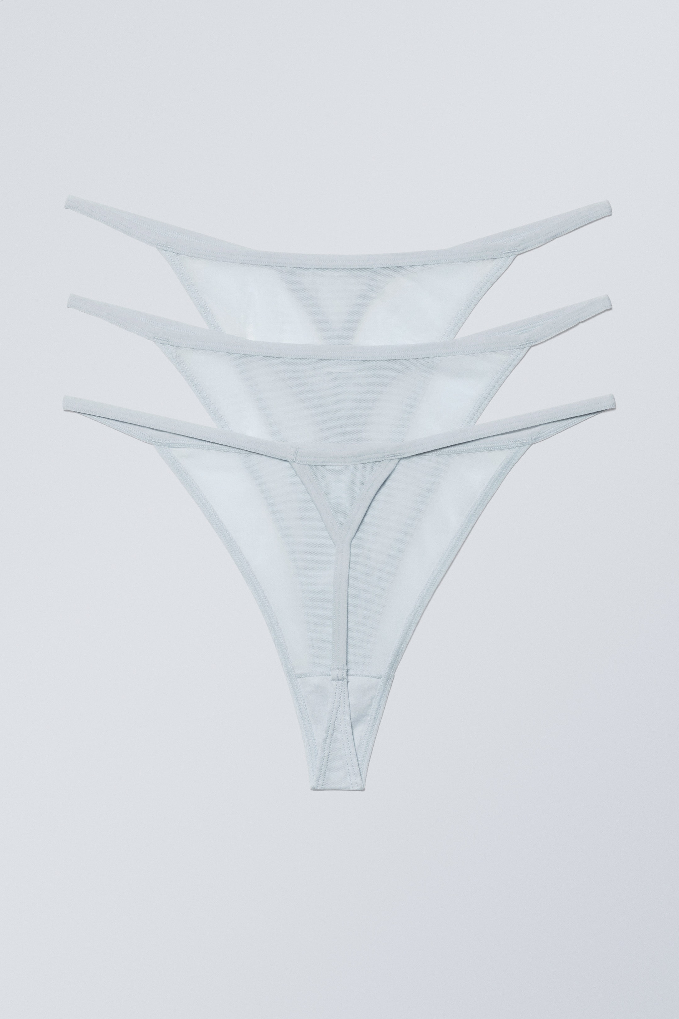 Bleu clair - Tanga bonnie en maille, Lot de 3 - 1