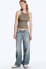 Dusty Grey - Schmal geschnittenes Racerback-Tanktop - 1
