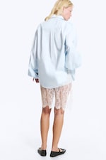 Ljusblå - Balloon Sleeve Shirt - 3