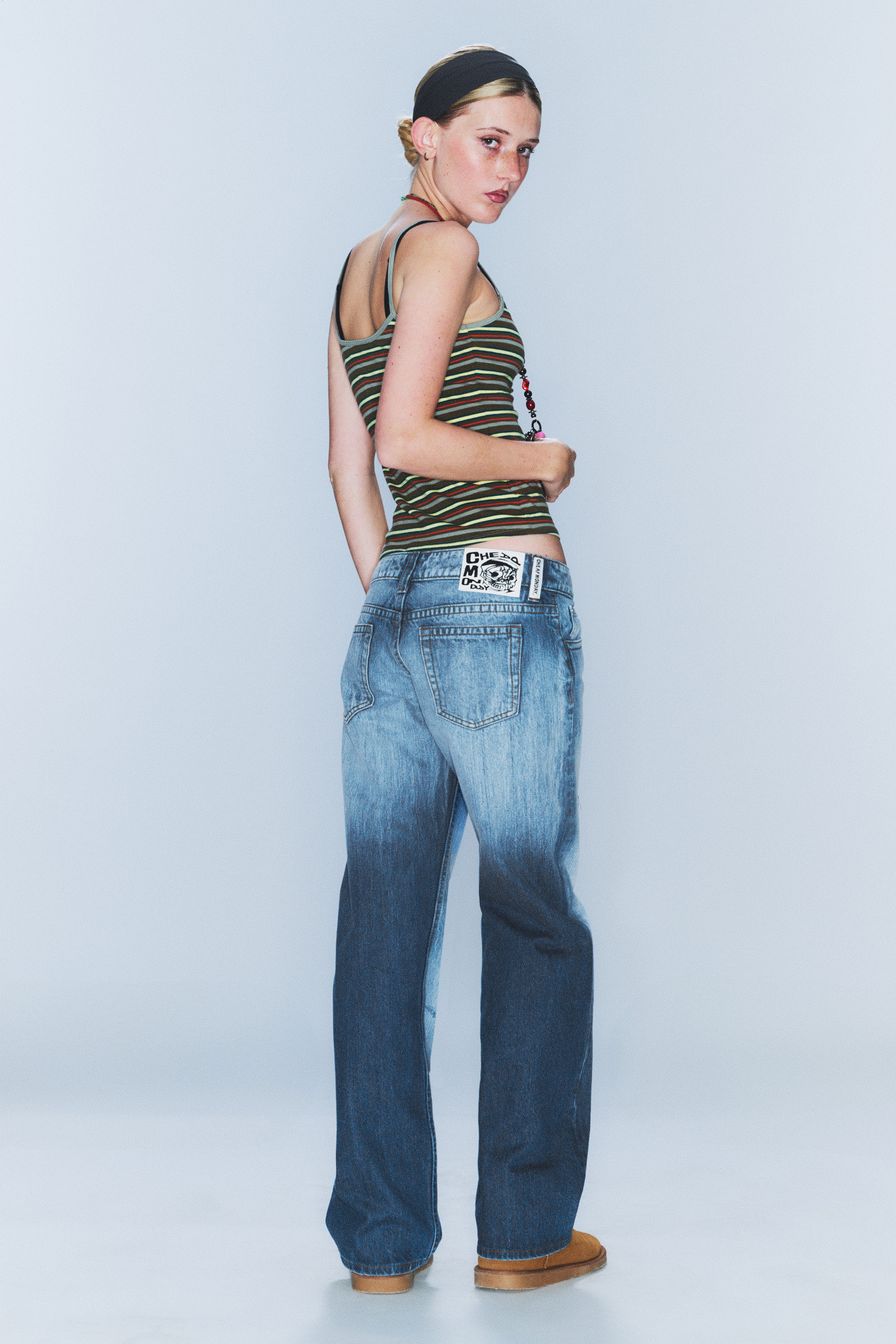 Kite Blå - Mellan/Ljusblå - Messy Low Rise Regular Straight Jeans - 3