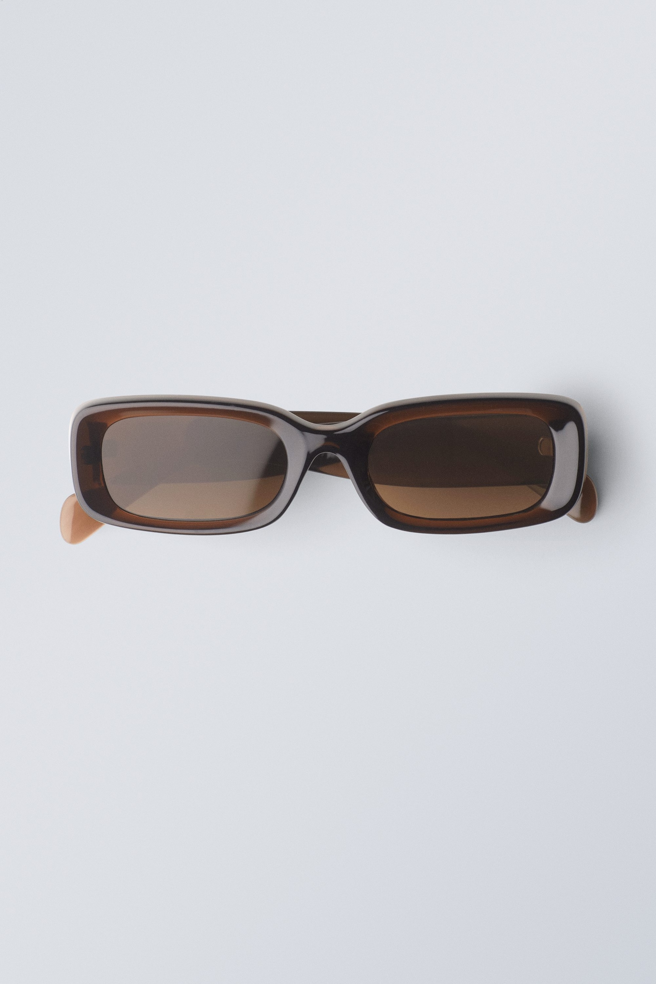 Dunkelbraun - Sonnenbrille Cruise mit eckigen Gläsern - 0