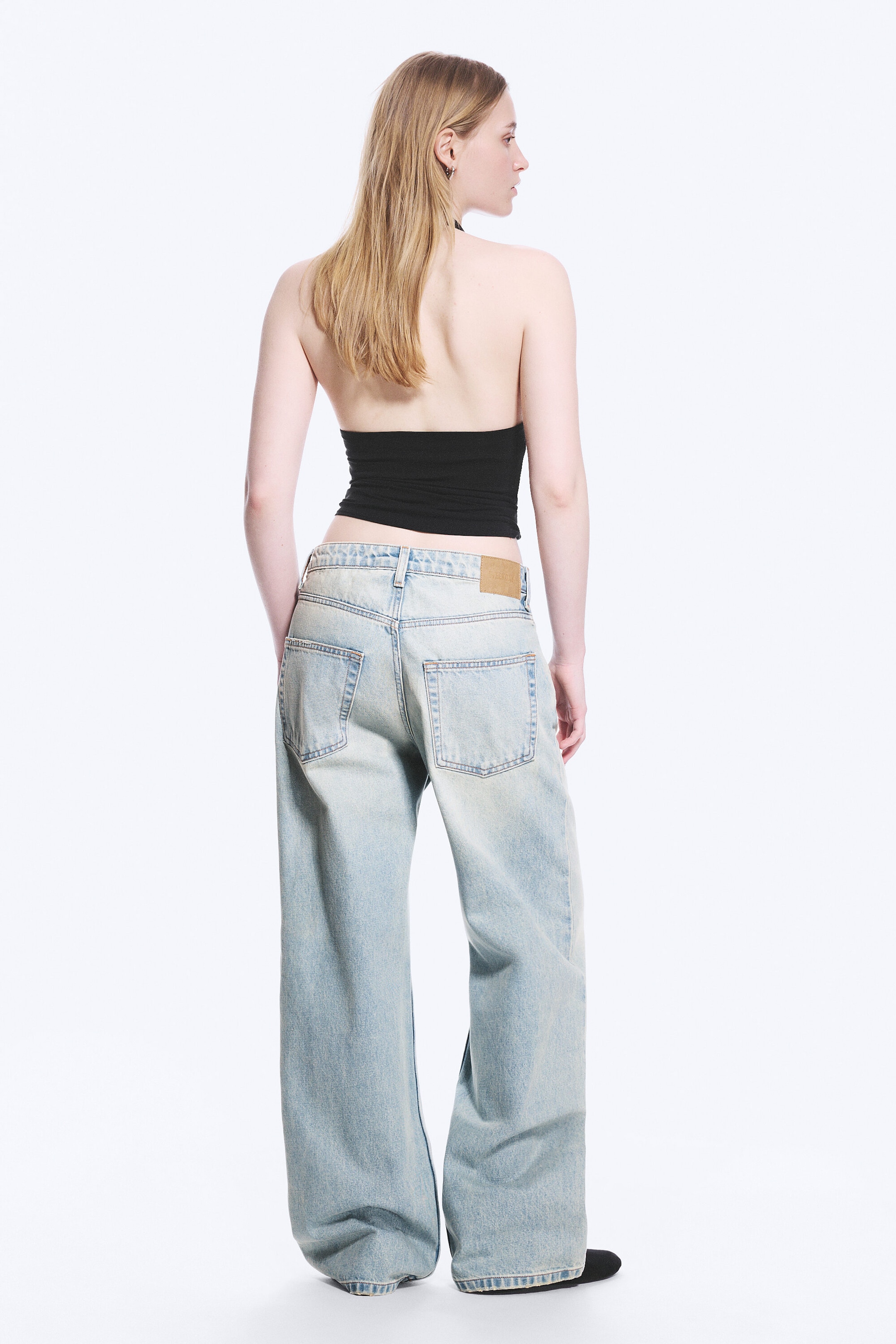 Broken Blue - Light Blue - Missy Low Rise Loose Straight Leg Jeans - 3