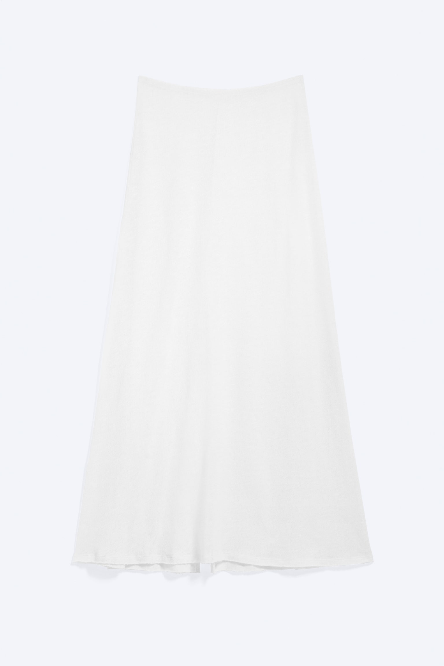 Saia Comprida em Malha de Algodão Transparente - Branco/Preto