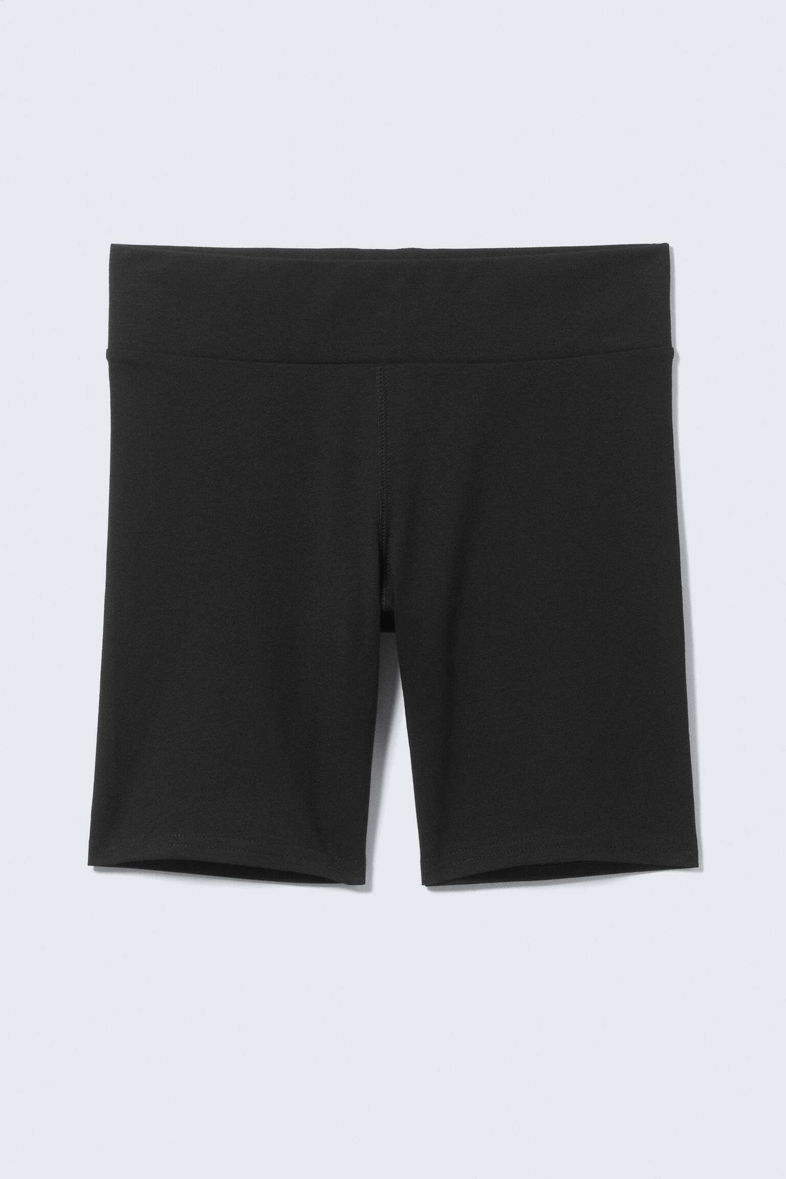 Eng anliegende Biker-Shorts mit mittlerer Bundhöhe - Schwarz/Grau-Beige - 2