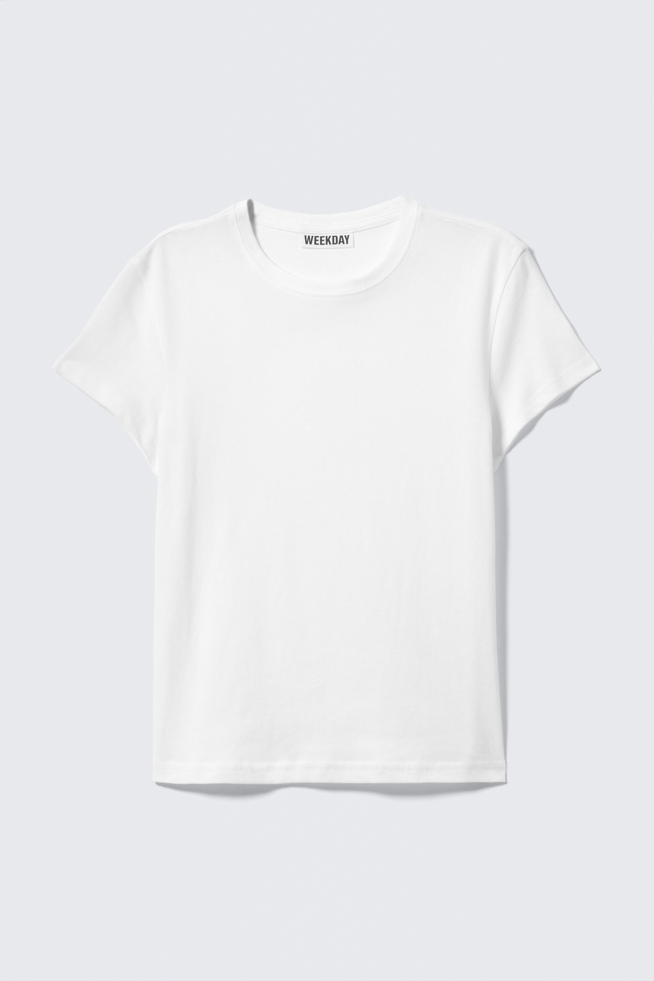 Visa större bild: Smal kortärmad t-shirt i bomull - Vit - DAM | H&M SE 4