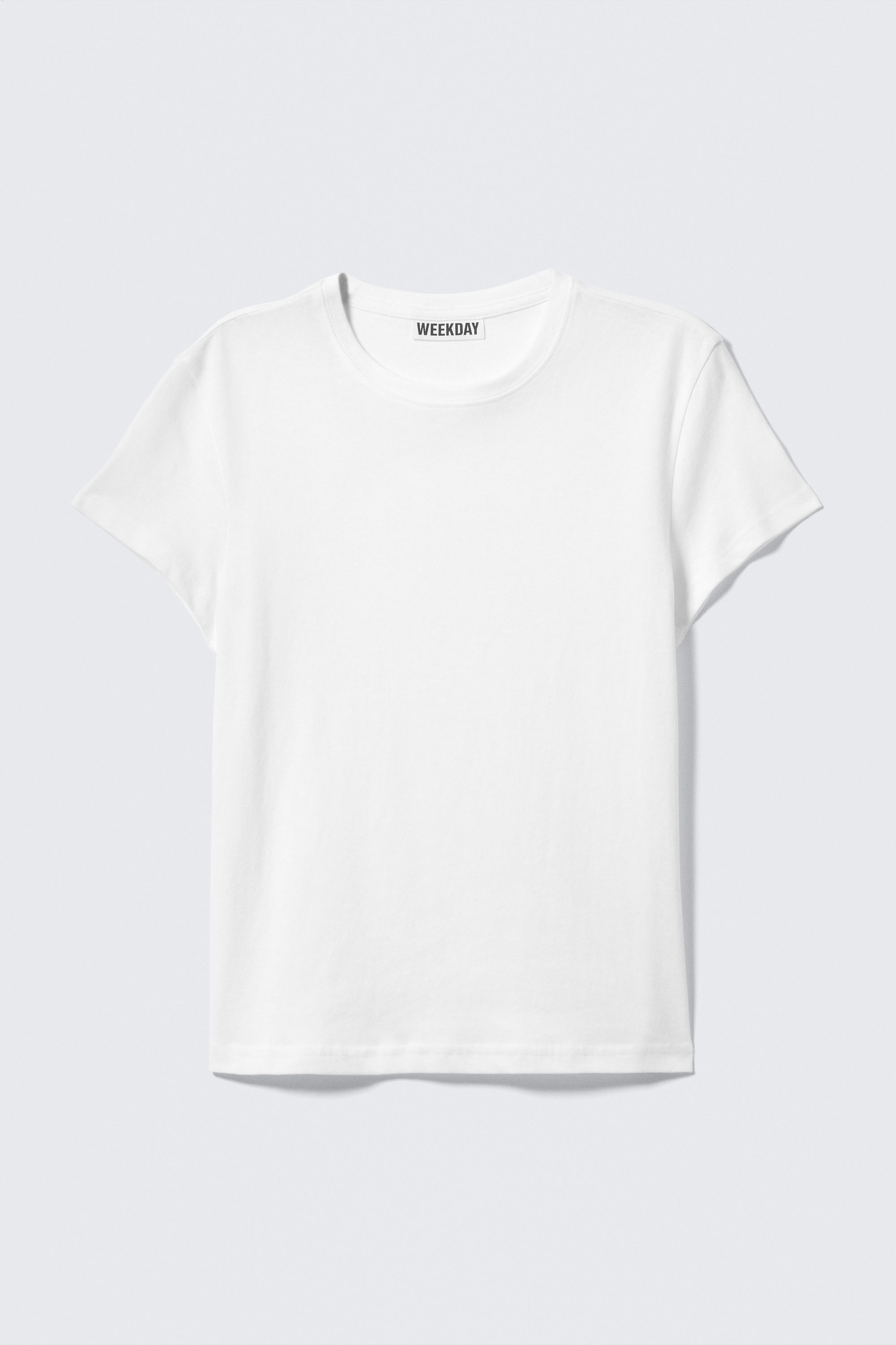White - Slim Short-Sleeved Cotton T-shirt - 3