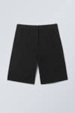 Black - Knee Length Chino Shorts - 0