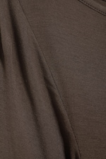 Dunkelbraun - Transparentes Longsleeve mit U-Boot-Ausschnitt - 5